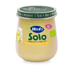 Tarrito de Manzana, Plátano y Yogur Eco 120 g-Hero Baby