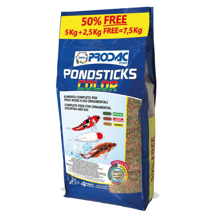 Alimento Para Peces Medianos Y Grandes De Estanque Pondsticks Color 7,5 Kg
