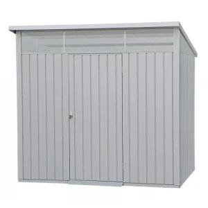 Duramax - Caseta Jardín - Palladium 8x6 - Metal - Color Gris Plata