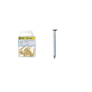 Punta Acero Cabeza Plana Zincada 2,50x30 Mm. 30 Unidades