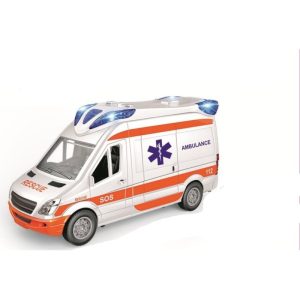 AMBULANCIA MUSICA Y LUCES ESCALA 1:14