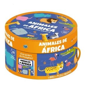 ANIMALES  DE ÁFRICA CON PUZZLE GIGANTE