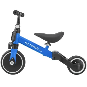 ALMAR Baby Triciclo 3 en 1, bicicleta correpasillos, bicicleta con pedales, bici bebé de 18 meses a 5 años, 25kg, asiento ajustable
