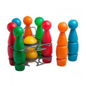 BOLERA CON 8 BOLOS 30 CMS Y DOS BOLAS