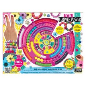 CAJA 800 PERLAS ABC CON ABALORIOS FLORES