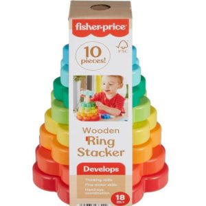 FISHER PRICE PIRAMIDE APLILABLE AROS DE MADERA