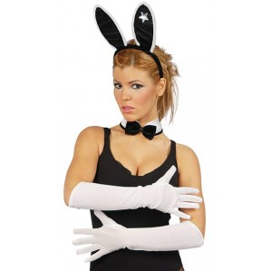 GUANTES BLANCOS LARGOS 45 CMS