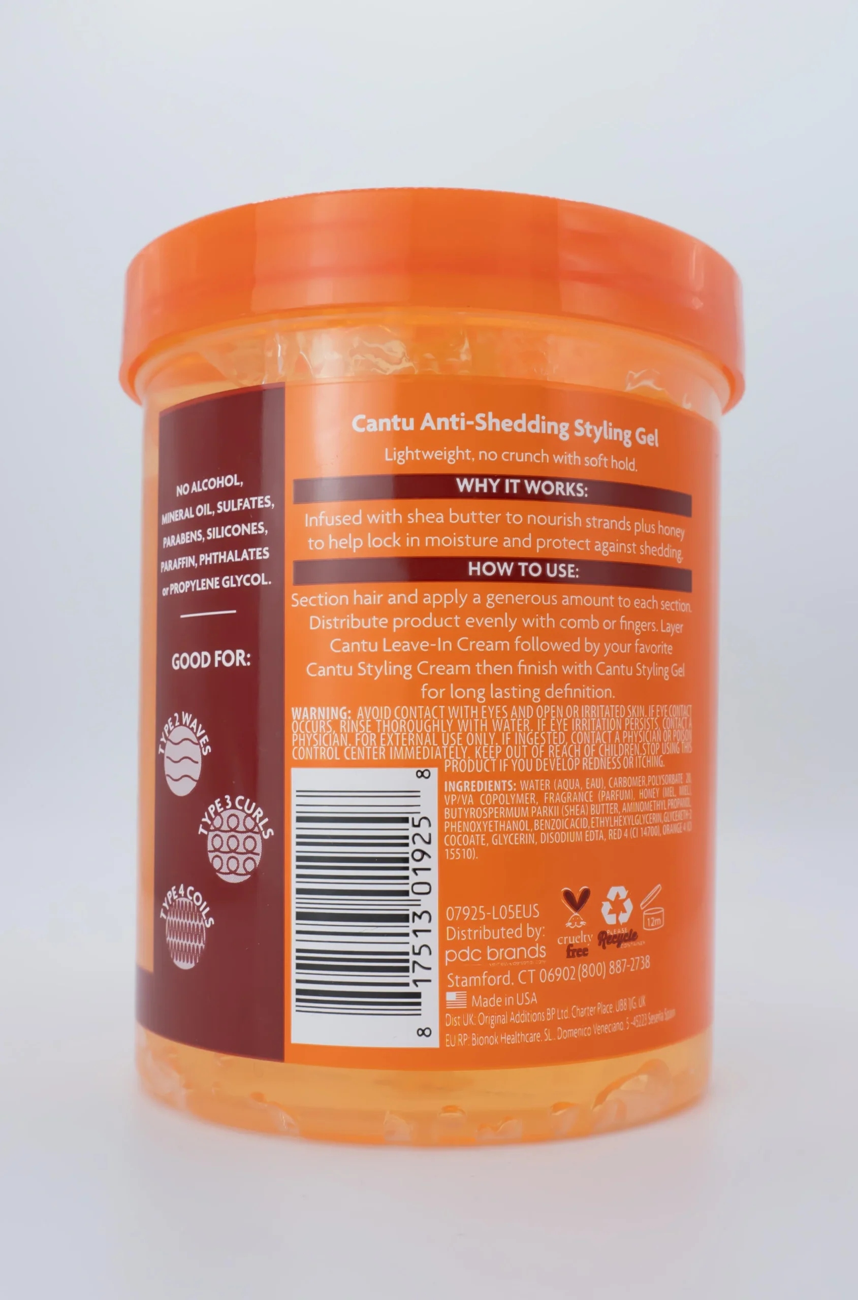 Gel Estilizador Fijación Máxima Anti-shedding For Natural Hair Cantu 524g - Imagen 2