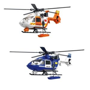 HELICOPTERO POLICIA LUCES Y SONIDOS ESCALA 1:14 COLORES SURTIDOS