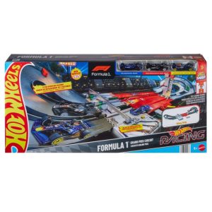 HOT WHEEL RACING F1 MOTORIZADA CON 3 COCHES
