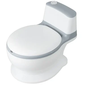 ALMAR Baby Orinal portátil con forma de wc para niños, con sonido de descarga de cadena, y portarrollos integrado