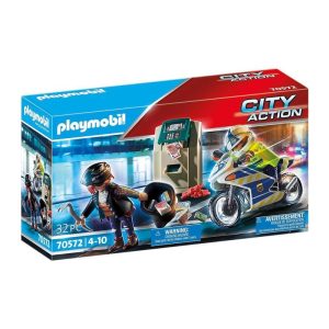 PLAYMOBIL CITY ACTION 70572 MOTO POLICÍA PERSECUCIÓN LADRÓN