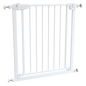 ALMAR Baby Barrera de seguridad de 75 a 82cm para puertas, pasillos o escaleras para niños o mascotas con cierre de seguridad