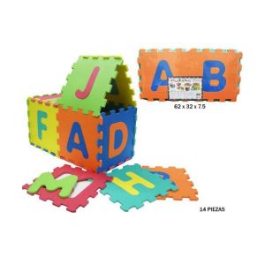 PUZZLE LETRAS ESPUMA EVA SUELO 14 PIEZAS