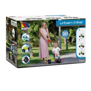 TRICICLO METAL CON PALO URBAN AZUL