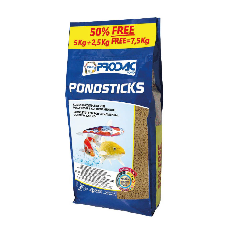 Alimento Para Peces Medianos Y Grandes De Estanque Pondsticks 7,5 Kg