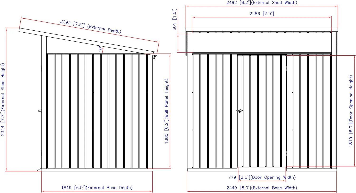 Duramax - Caseta Jardín - Palladium 8x6 - Metal - Color Gris Plata - Imagen 4