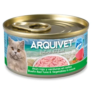 Atún rojo y verduras en salsa Arquivet 80 g Comida húmeda para gatos