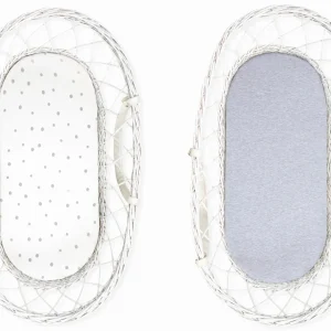 Pack 2 Bajera Capazo Algodón Grey Dots-melange Light Grey