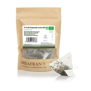 Té Verde Gunpowder Menta Ecológico Pirámides - Calidad Y Sabor | Frisafran 15 Uds