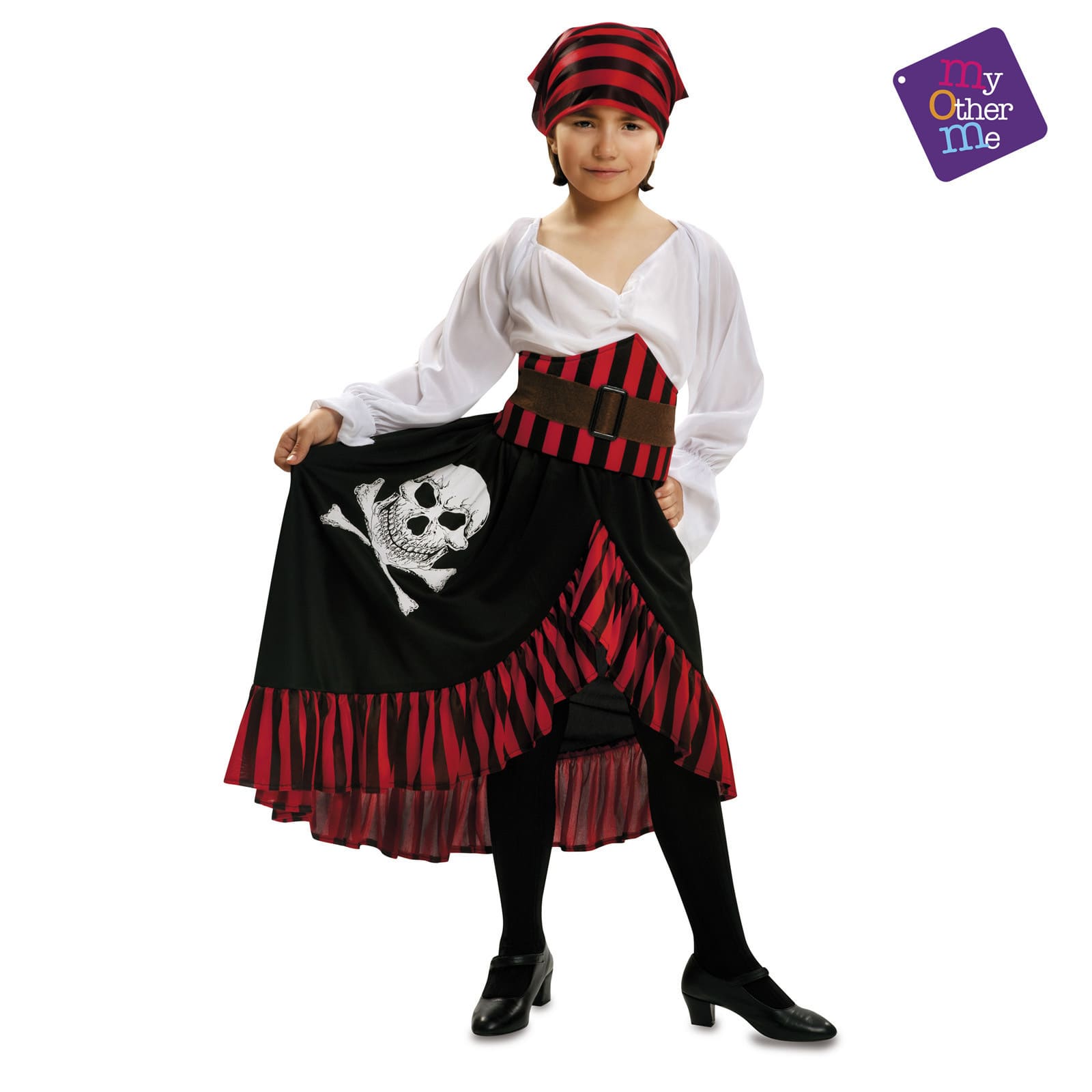 Disfraz Pirata Niña con Bandana – Talla 5-6 Años – Viving 200584