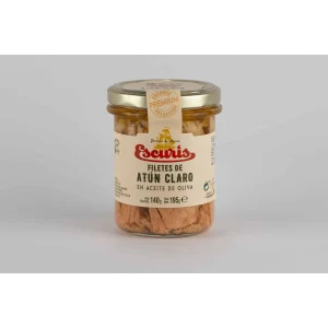 Filetes De Atún Claro En Aceite De Oliva Escuris T.cristal 195/140