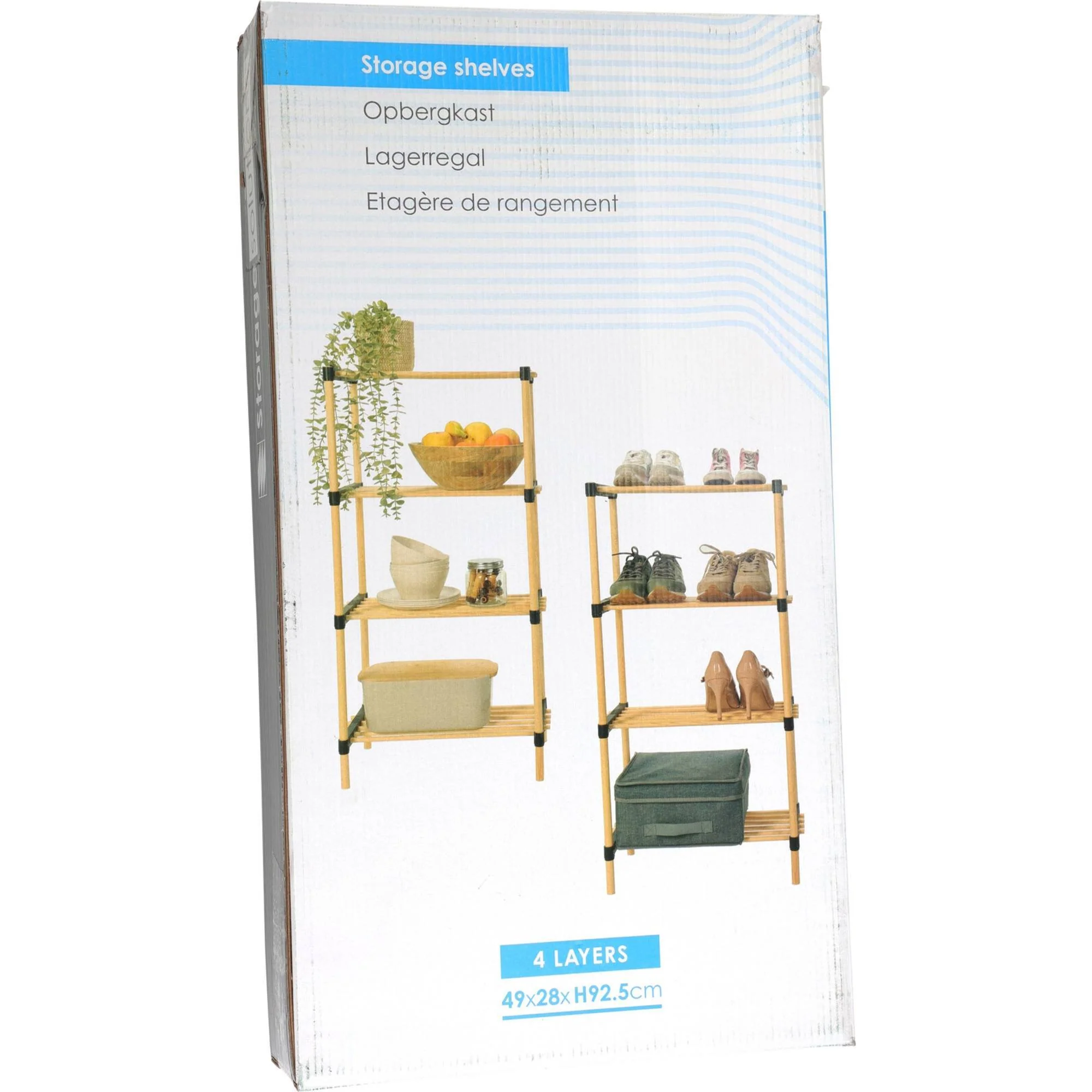 Well Home Zapatero De 4 Estantes En Madera Y Metal H.92,5cm - Imagen 3