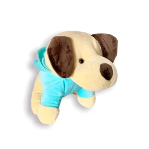 Perro con sudadera de peluche 23 cm