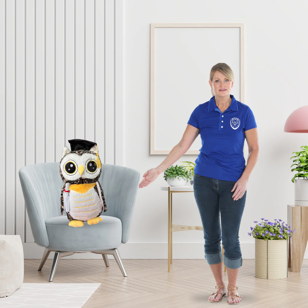 Búho graduado peluche 50 cm L2-S/C - Imagen 2