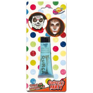 Tubo de 20 ml. de maquillaje azul celeste en crema